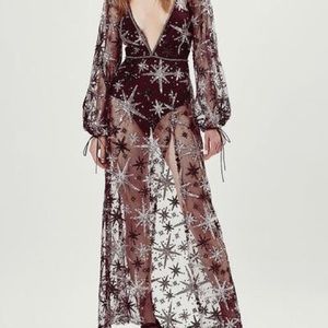 For Love & Lemons Stardust Maxi Dress size Medium